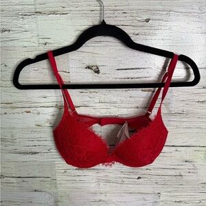 Victoria Secret Push Up Bra red lace 32D